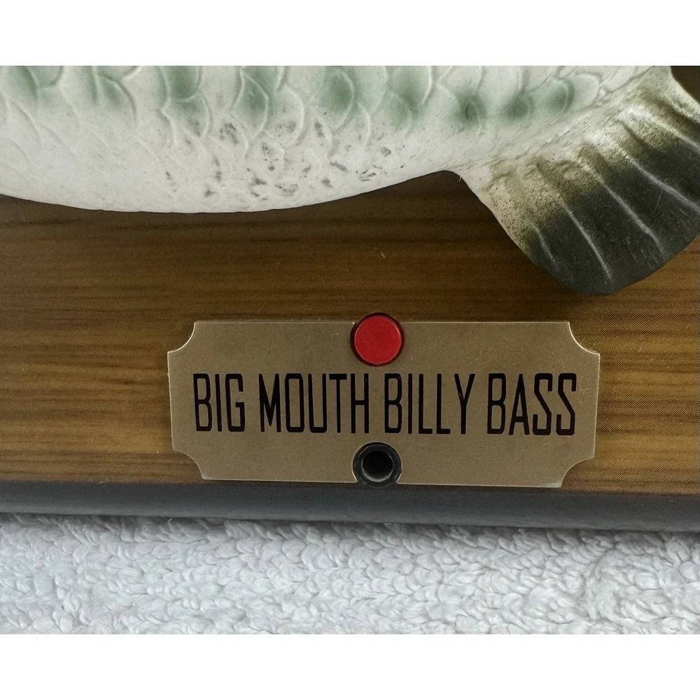 1999 Gemmy Big Mouth Billy Bass Singing Fish Musical Plaque Green Tested Works